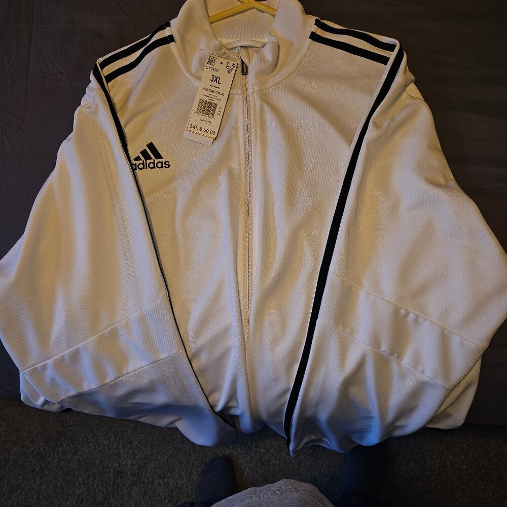 ADDIDAS white track jacket